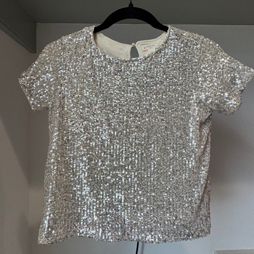 Crewcuts Gold Sequin Girls' Top, Size 10
